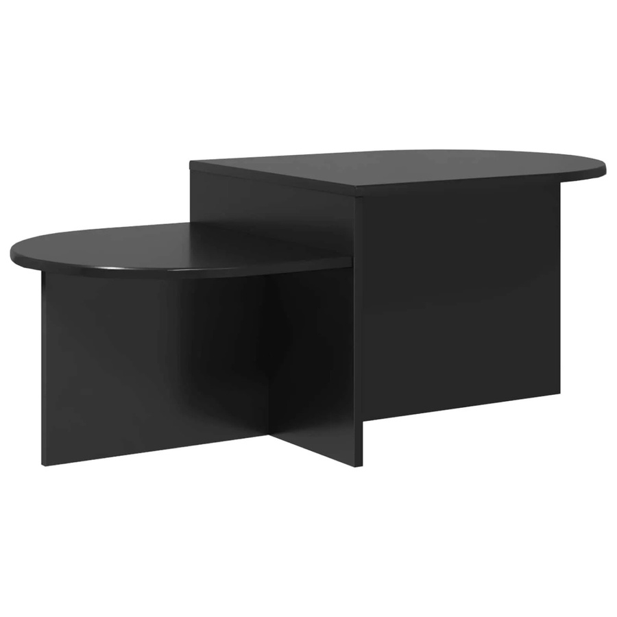 vidaXL Couchtisch in Schwarzer Eiche aus Holzwerkstoff, modern und rechteckig, B/T/H: 100 x 50 x 40 cm - Bild 2