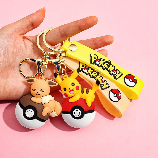 Potdemiel Schlüsselanhänger Pikachu, Poké Ball Anhänger - Bild 1