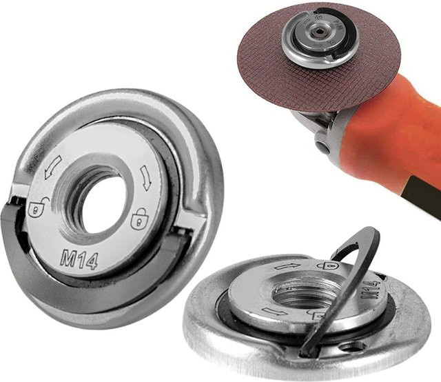 DAZZLEEX M14 Schnellspanner Power Chuck für Winkelschleifer in Silber - Bild 1