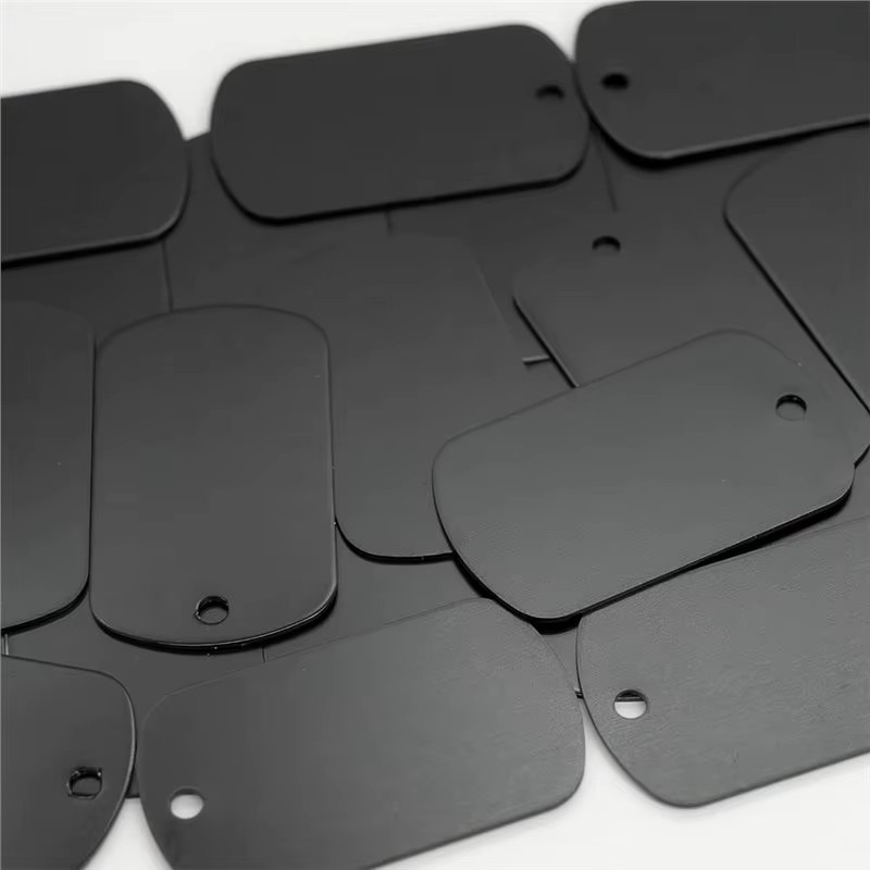 50 Stück Gravierbare DIY-Metallstempel aus schwarz eloxiertem Aluminium als Hundemarken-Rohlinge für Haustier-ID-Tags und Schmuckherstellung - Bild 4