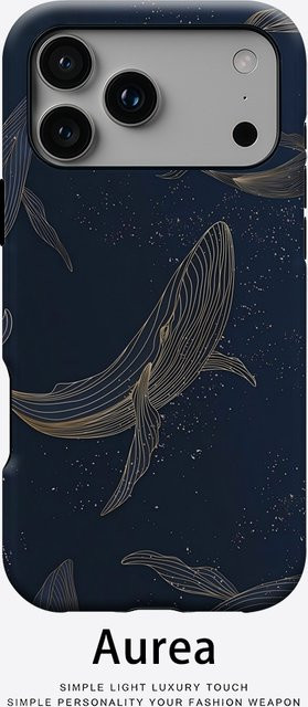 Potdemiel Gold-Line-Wale Handyhülle mit Magnetfunktion für iPhone 17 16 15 14 13 Pro Max Plus, robuste doppelschichtige Schutzhülle in Gold und Blau - Bild 1