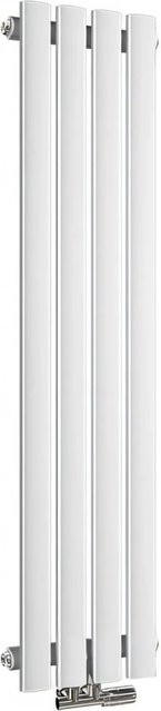 Emke Röhrenheizkörper Oval Weiß Einlagiger Paneelheizkörper für Warmwasserbetrieb B: 90 cm, H: 24 cm, Leistung: 266W - Bild 1