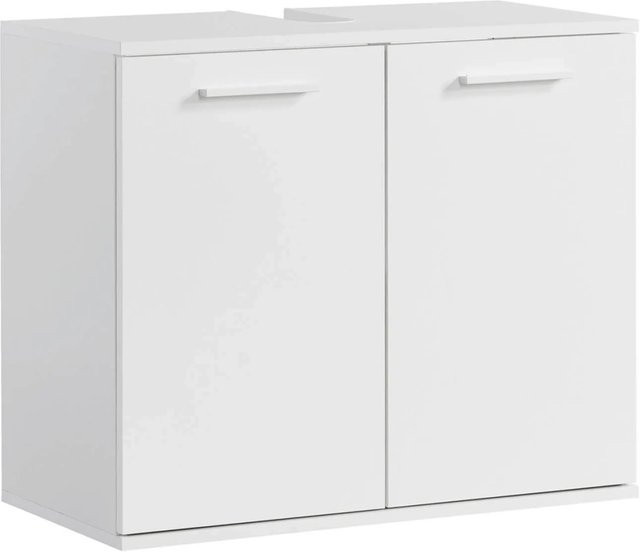 mokebo Waschbeckenunterschrank Der Waschbär in Weiß, Hochglanz, H x B x T: 34 x 60 x 70 cm - Bild 1