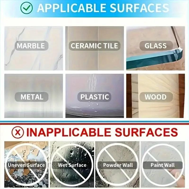 LESDAFFY Home Life Transparentes Nano-Klebeband, doppelseitiges PVC-Klebeband, wasserdicht und hitzebeständig, 10 Stück - Bild 5