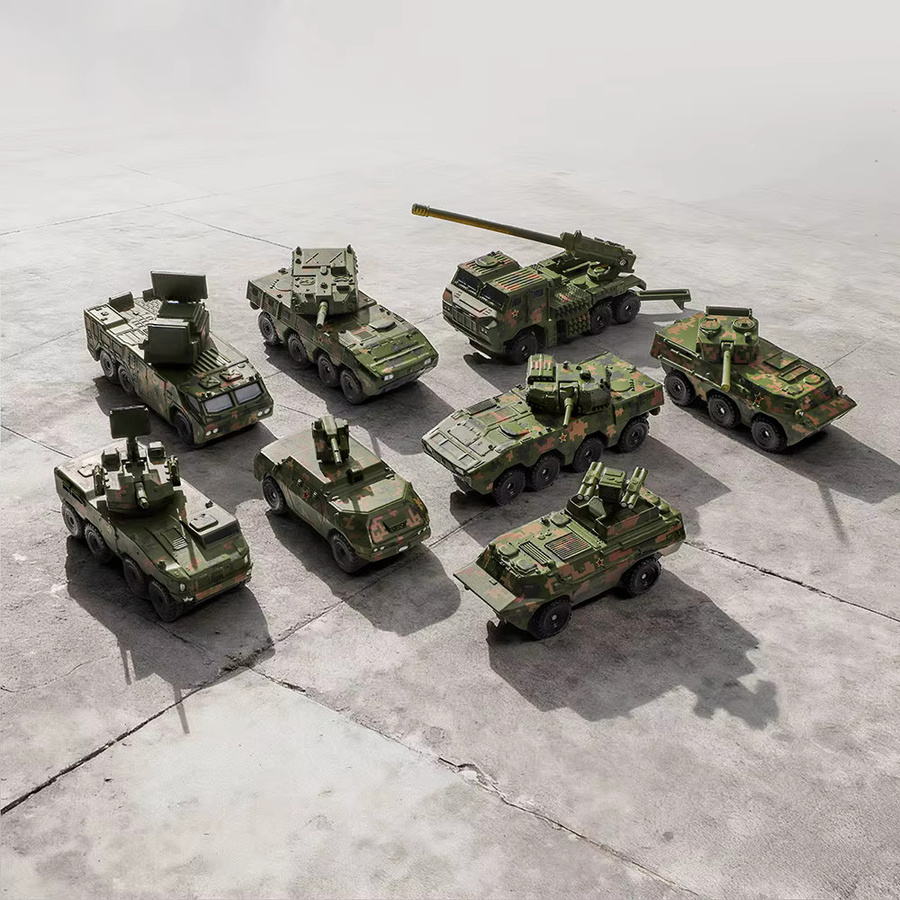 XCARTOYS Armee-Fahrzeuge, 1:64, Militärisches Legierungs-Fahrzeugmodell, Metall, Grün - Bild 2