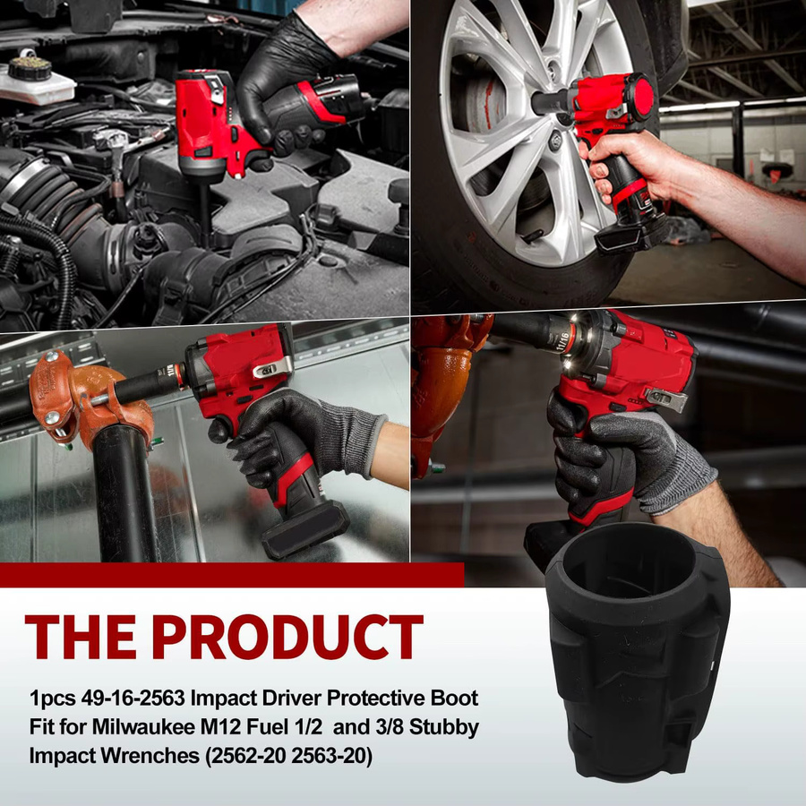 Schlagschrauber-Schutzmanschette passend für Milwaukee M12 Kraftstoff 1/2 und 3/8 Stubby Schlagschrauber - Bild 5