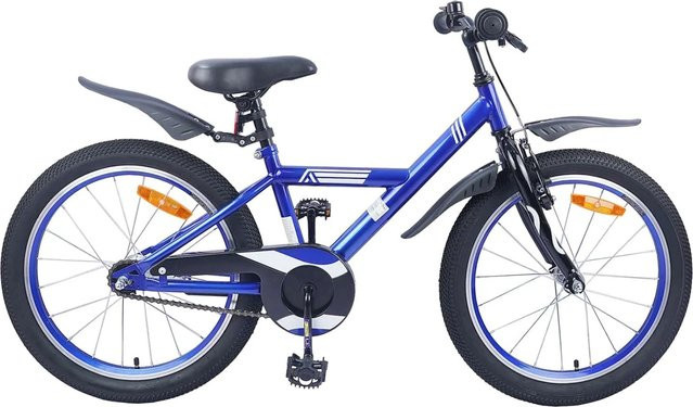 vidaXL Kinderfahrrad 18 Zoll Dunkelblau für 5-7 Jahre - Bild 1