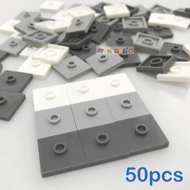 APAN SAPIO DIY Bausteine Konvexen Sitz Ziegel, 50-teiliges Set, Kunststoff, Weiß - Bild 1