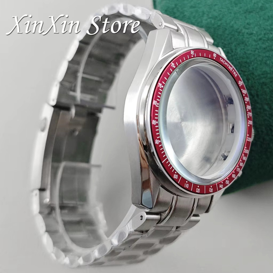 XINGHAN Uhrengehäuse Speedmaster, Edelstahl, Silber, 39,7 mm - Bild 2