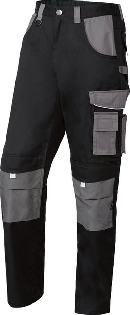 PARKSIDE PERFORMANCE Herren Arbeitsbundhose aus Poly-Cotton mit Reflexstreifen in Schwarz/Grau/Grün - Bild 1