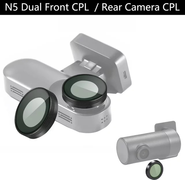 DDPAI N5 Dual HD Staubschutz und Anti-Glare CPL Filter für die Rückkamera mit statischem Aufkleber - Bild 1