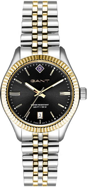 Gant Damenuhr Sussex, Quarz, Edelstahl, Schwarz, 34 mm, 5 ATM - Bild 1