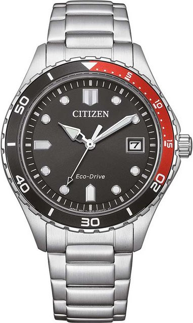 Citizen Armbanduhr Solar, Edelstahl, Schwarz, 37 mm, Unisex - Bild 1