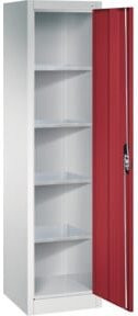 C+P Werkzeugschrank Acurado 7035/3003 aus Stahl, grau/rot/weiß, B/T/H: 195,0 x 50,2 x 50,0 cm - Bild 1