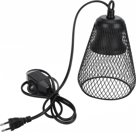 Honor Electronics E27 Reptilien Lampenschirm AntiScald Heizlichtschutz aus Metall in Schwarz