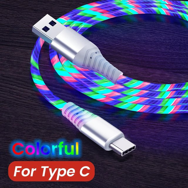 Minions Charge Flow Leuchtendes USB-Typ-C und Micro-USB Datenkabel mit 3A Schnellladefunktion in Grün und Multicolour - Bild 1