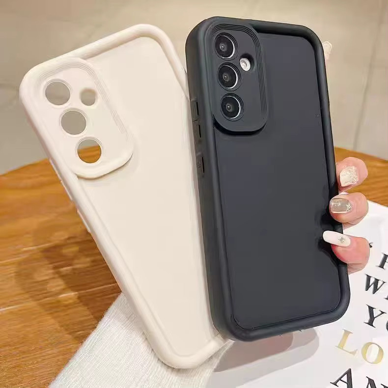 Schutzhülle aus Silikon für Samsung Galaxy A16 A26 A36 A56 A06 S24 S25 Ultra 5G in Schwarz mit mattem Step-Cut-Design - Bild 2