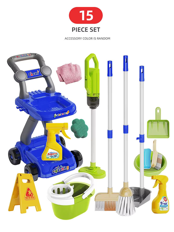 GONZI Kinder-Reinigungsset, Elektrischer Staubsauger, Besen- und Wischmopp-Set - Bild 5