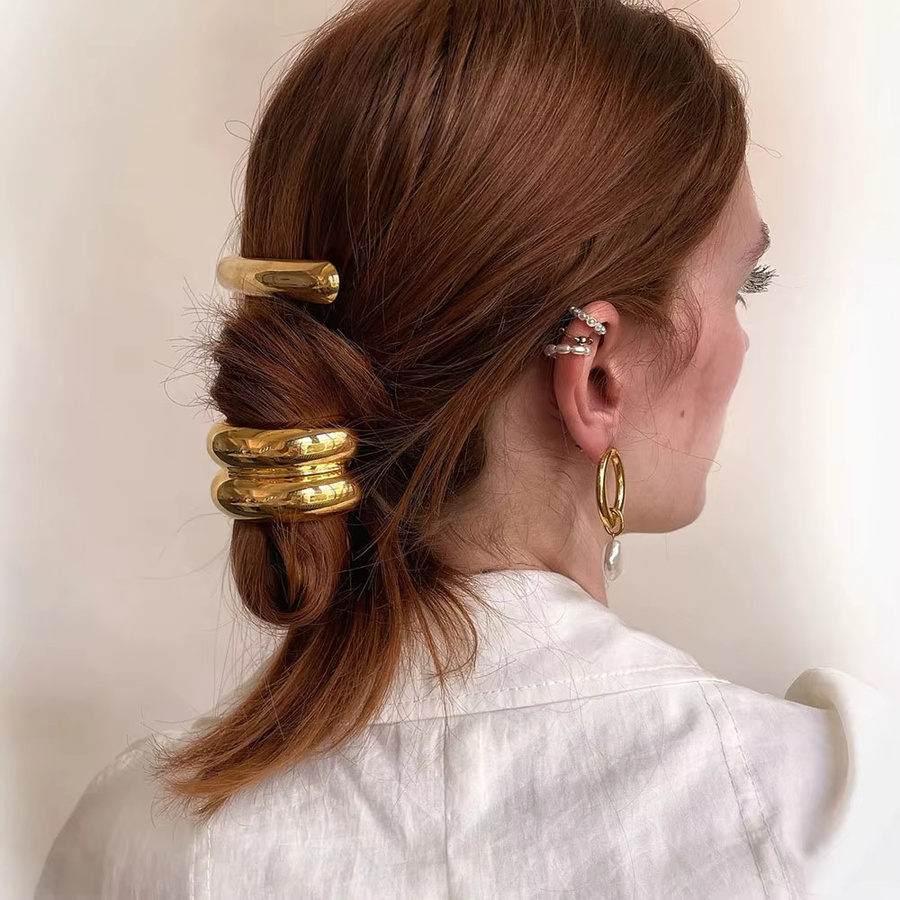 Haarband, Metall, Geometrisch, Doppel-Schicht - Bild 3