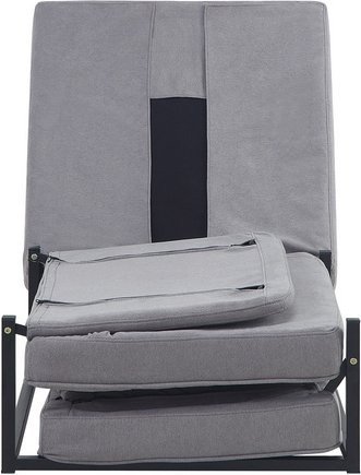 Multifunktionshocker Finn von ATLANTIC home collection in Grau mit Metallgestell, B/H/T: 80 x 41 x 73 cm - Bild 1