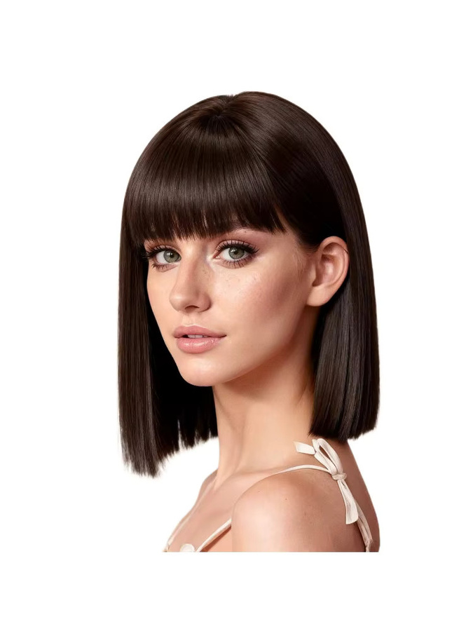 Suri Hair Perücke, kurzer Bob mit Pony, braun, Kunsthaar, Damen - Bild 7