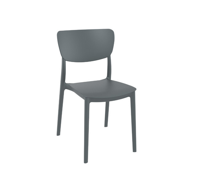 Légia Stuhl OMA in Grau mit Kunststoffgestell, B/T/H: 45 x 53 x 82 cm - Bild 1