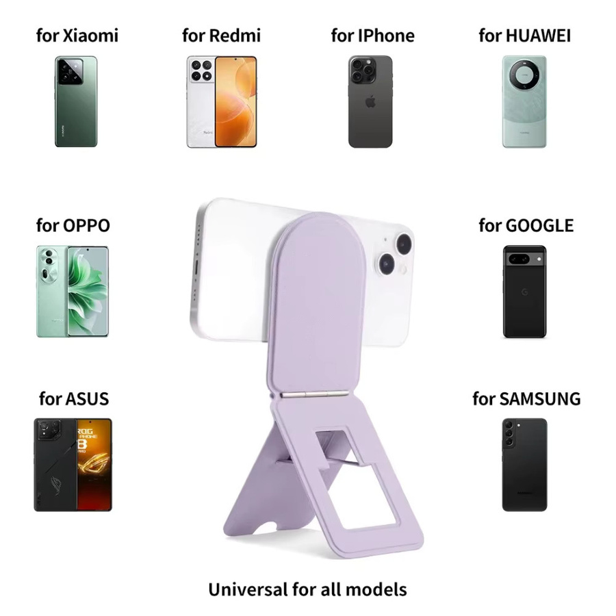 Magnetischer Telefonhalter aus Leder, faltbares Stativ mit verstellbarem Winkel, universelle Desktop-Halterung für dein iPhone - Bild 2