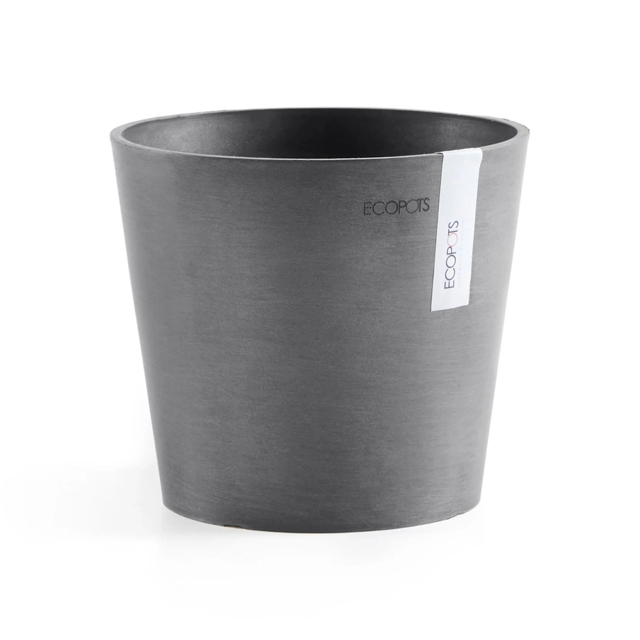 Ecopots Pflanztopf Amsterdam in Grau mit skandinavischem Design, Durchmesser: 17 cm, Höhe: 15 cm - Bild 2