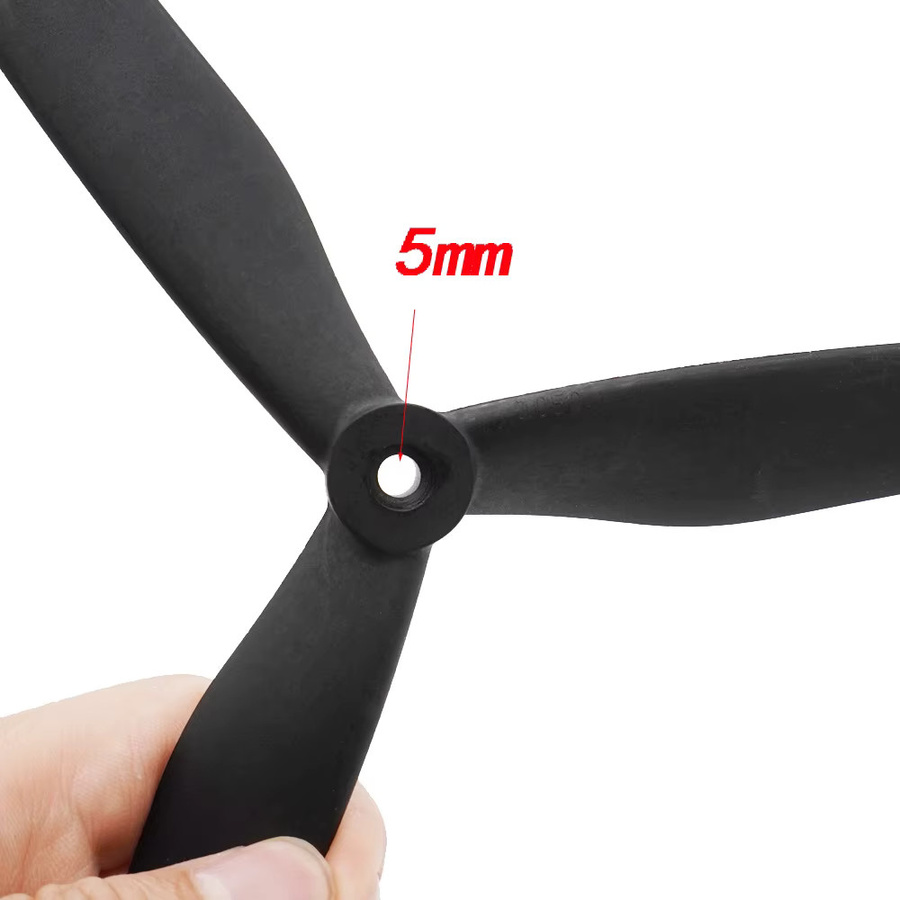 YSIDO 3-Blatt Propeller für HQ FPV Drohnen, 10 Zoll, Schwarz, Glasfaser-verstärktes Nylon, B/T/H: 25,4 x 25,4 x 0,76 cm - Bild 4