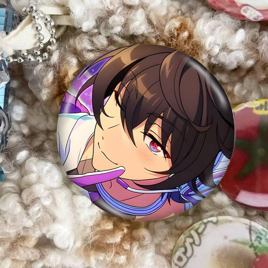 MINISO Brosche, Ritsu Sakuma Cartoon Stil, Emaille, Runde Pins - Bild 6