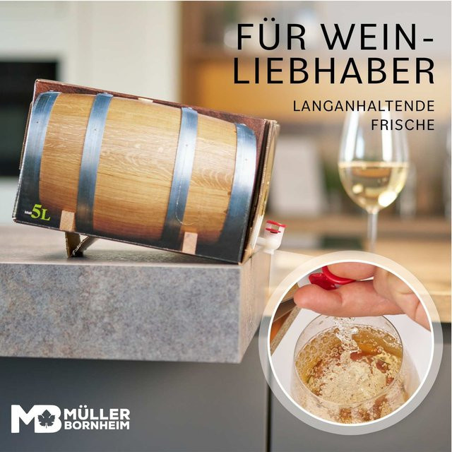 Weinhaus Müller Bornheim, Müller-Thurgau, Weißwein, halbtrocken, 5 l - Bild 1