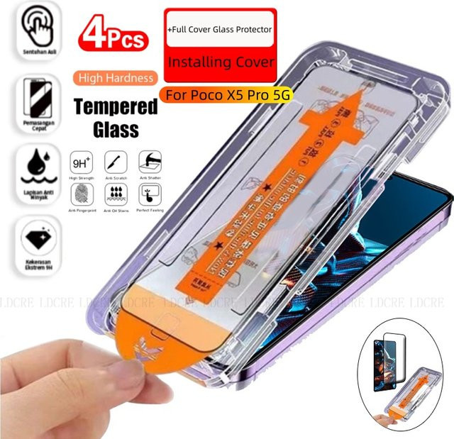 Xiaomi Poco X5 Pro 5G Panzerglas Display Schutzfolie Transparent 9H Härte - Bild 1