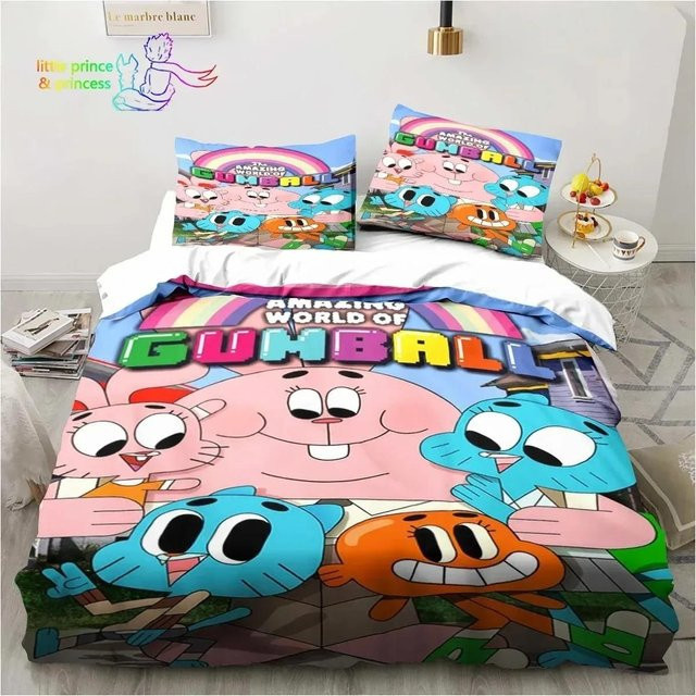 Bettwäscheset Amazing World Gumball mit Motiv aus Mikrofaser, Mehrfarbig, B/H: 260 x 220 cm - Bild 1