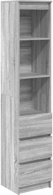 vidaXL Highboard Grau Sonoma aus Holzwerkstoff mit Türen und Schubladen B/T/H: 37,5 x 35,0 x 180,0 cm - Bild 1