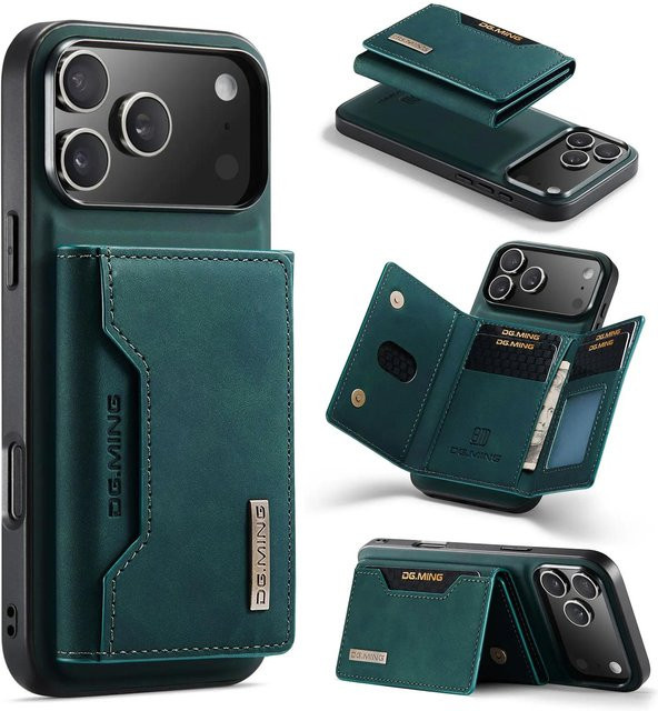 2-in-1 Magnetische Leder Handyhülle mit abnehmbarer Brieftaschenhülle und Kartenhalter für Apple iPhone, Farbe: Petrol - Bild 1