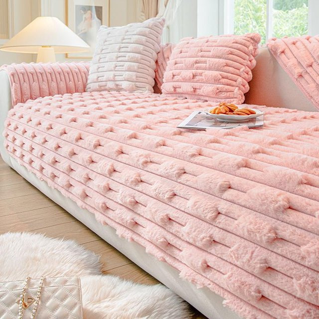 BC-Warm Home Sofaüberwurf aus Kaschmir-Plüsch in Pink, B/B: 110 x 160 cm - Bild 1