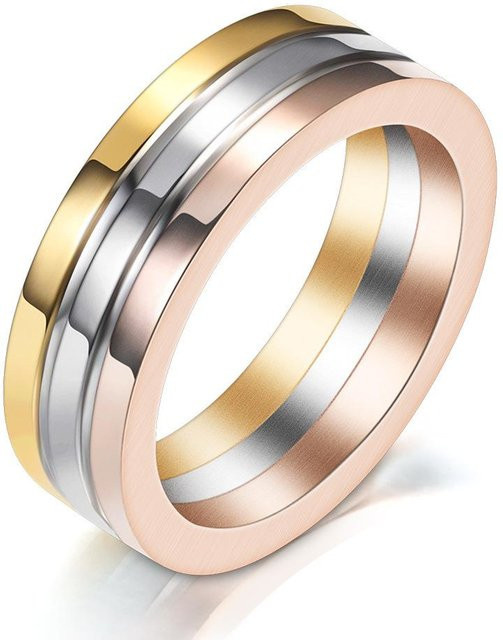 Global Finds Ring, Edelstahl, Bicolor, Unisex, Größe 9 - Bild 1