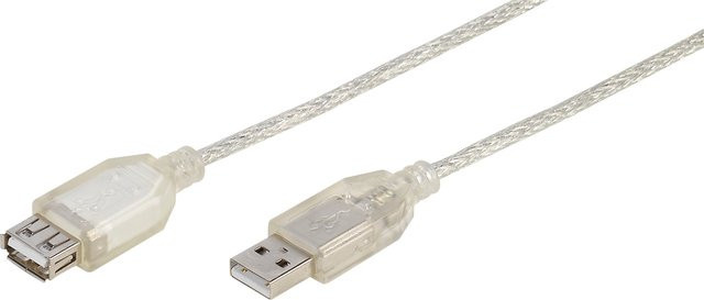 Vivanco USB 2.0 Verlängerung, transparent, Länge: 1,8 m - Bild 1