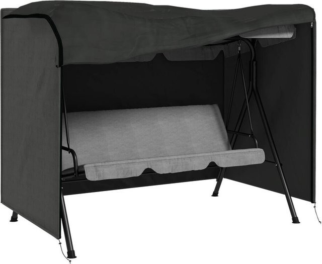 Outsunny Hollywoodschaukel Abdeckung für 3 Sitzer, wasserabweisende und UV-beständige Schutzhülle aus 600D Oxford Gewebe, Dunkelgrau, B/T/H: 205 x 124 x 164 cm - Bild 3
