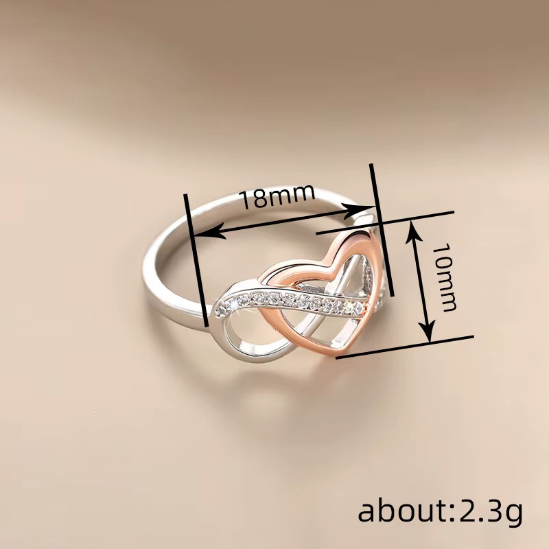 Huitan Mode Fingerring, Bicolor, Zirkonia, Damen - Bild 2