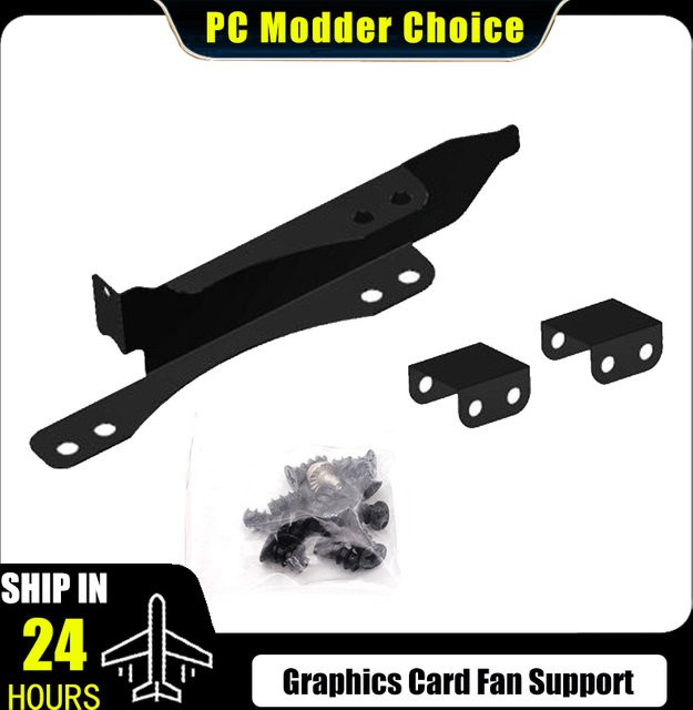 FREEZE MOD GPU Lüfterhalterung für Grafikkarten in Schwarz, PCI-Bit Kühlregal MOD Schnalle, Breite: 8 cm, 9 cm oder 12 cm - Bild 1