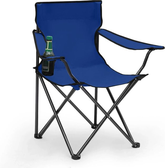 Sunula Campingstuhl Faltstuhl in Rot mit Getränkehalter und Tasche aus Oxford-Gewebe und Stahlrohr - Bild 1