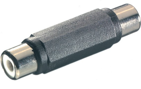 Vivanco Cinch-Doppelkupplung 3/37-N in Schwarz mit RCA-Anschluss - Bild 1
