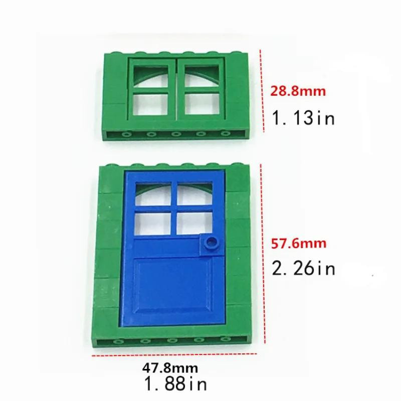Yiran toy Haus Bauklötze Steine 102-teiliges Set Tür Fenster Stein - Bild 3