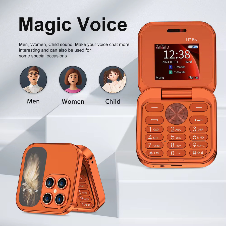 SERVO i17 PRO Mini Klapphandy mit 1,77 Zoll Display, 2G GSM, Dual SIM und Taschenlampe - Bild 3