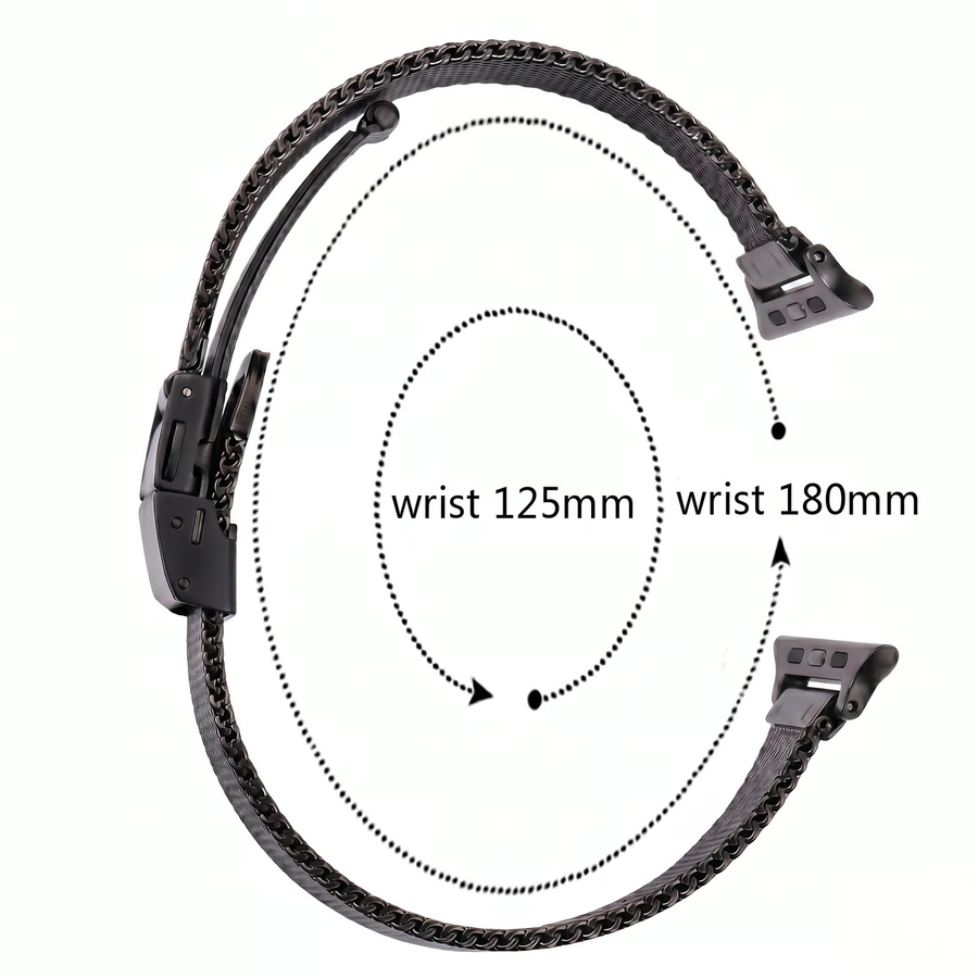 DUTRIEUX Uhrenarmband Milanaise Metallschlaufe, Doppelknopf-Verschluss, kompatibel mit Apple Watch - Bild 3