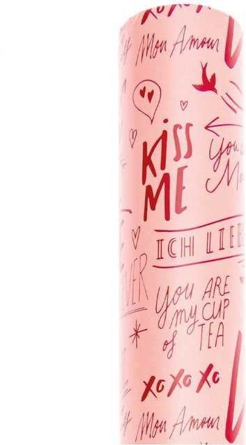 Rico Design Geschenkpapier Paper Poetry Liebe in Rosa mit Hot Foil Effekt, Breite: 70 cm, Länge: 2 m - Bild 1