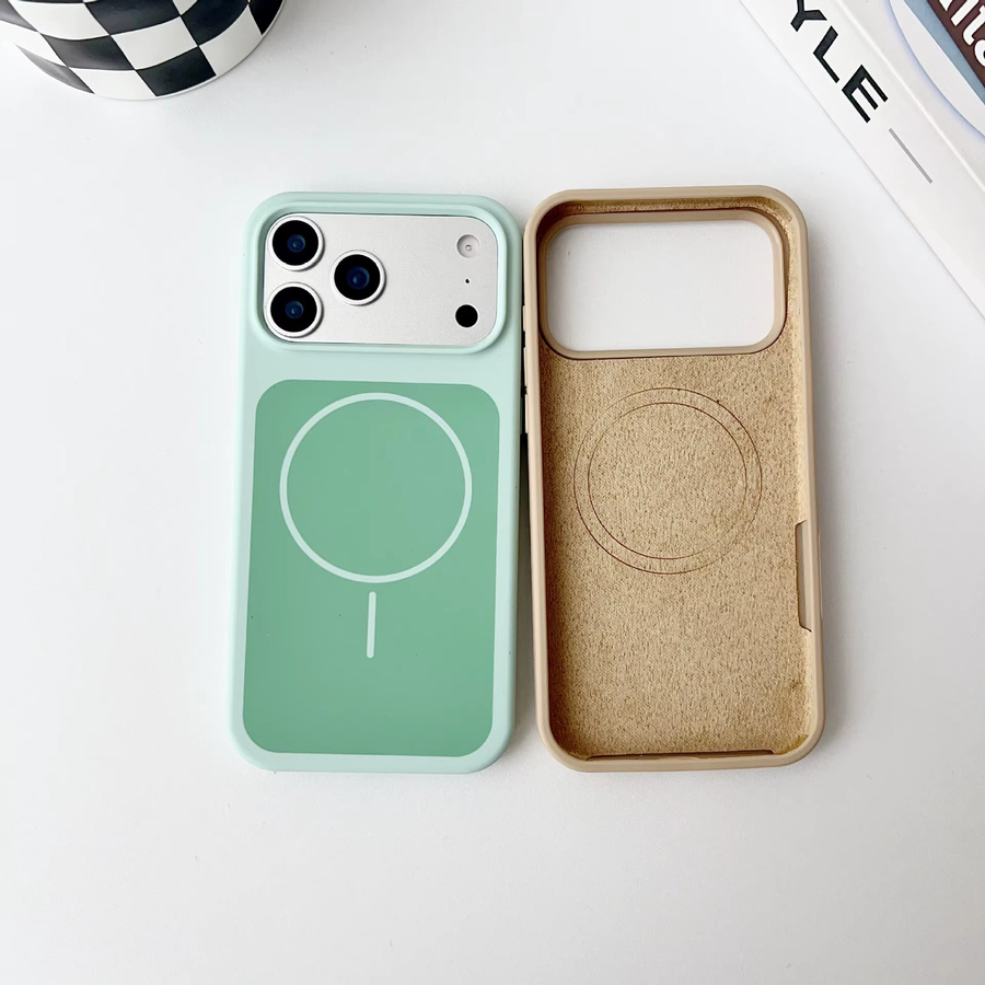 NYFundas Matte Silikonhülle mit MagSafe für iPhone 17 Pro Max, iPhone 17 Pro, iPhone 16 Pro und iPhone 16 in Gelb - Bild 1