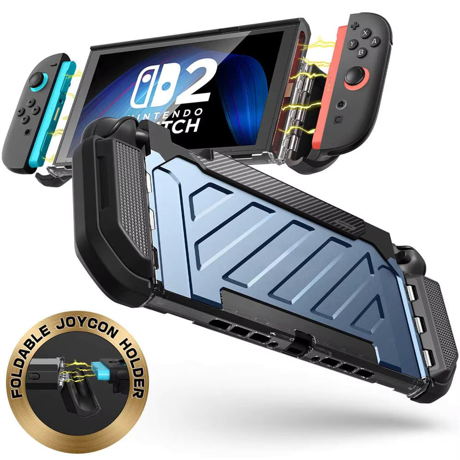 Supcase Schutzhülle für Nintendo Switch 2 in Schwarz mit Dock-Kompatibilität und militärischem Schutz - Bild 3