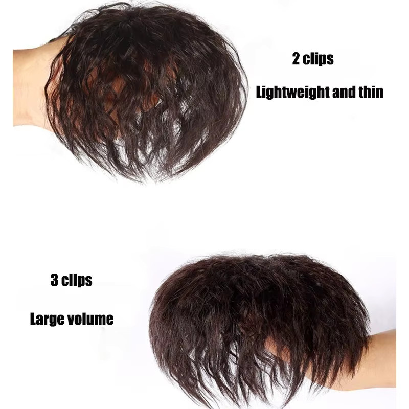 BitLamb Echthaar Clip-In Topper, Schwarz, Damen - Bild 2